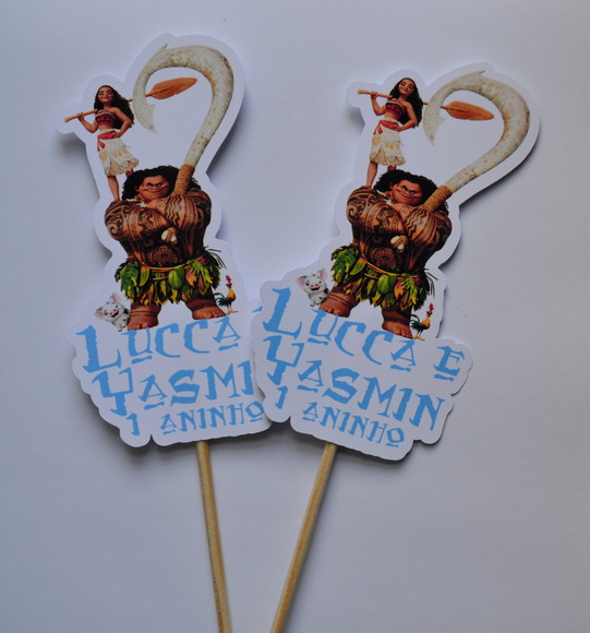 Palito Decorativo Moana - 10 Unidades