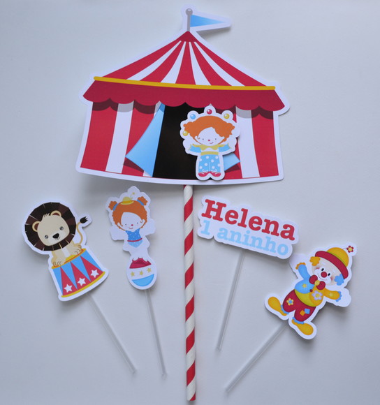 Topo de Bolo Circo - Imagem 3