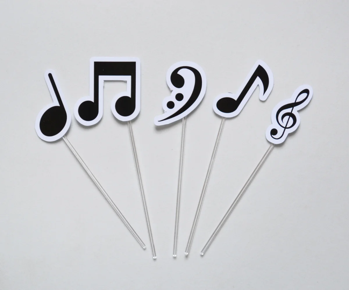 Topper de Doces Notas Musicais - Imagem 1