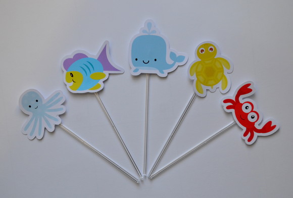 Topper de Doces Fundo do Mar