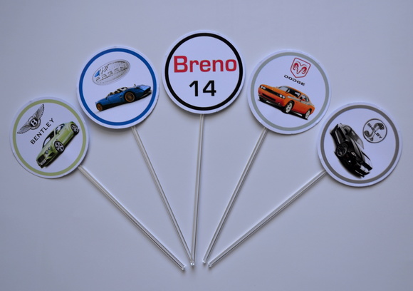 Topper de Doces Carros Esportivos