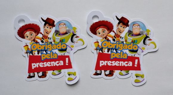 Tag lembrancinha Toy Story - 20 unidades