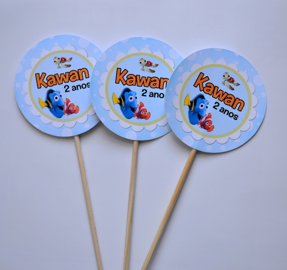 Palito Decorativo Procurando Nemo - 10 Unidades