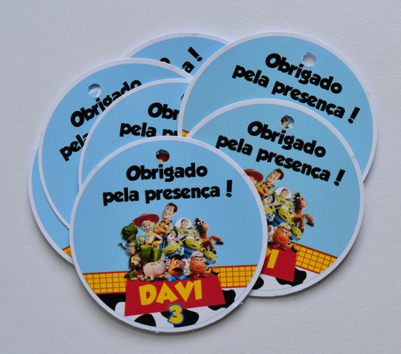 Tag lembrancinha Toy Story - 20 unidades