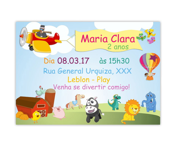Convite Digital Bita e os Animais