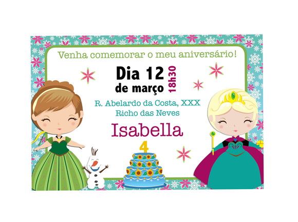 Convite Digital Frozen Fever Baby