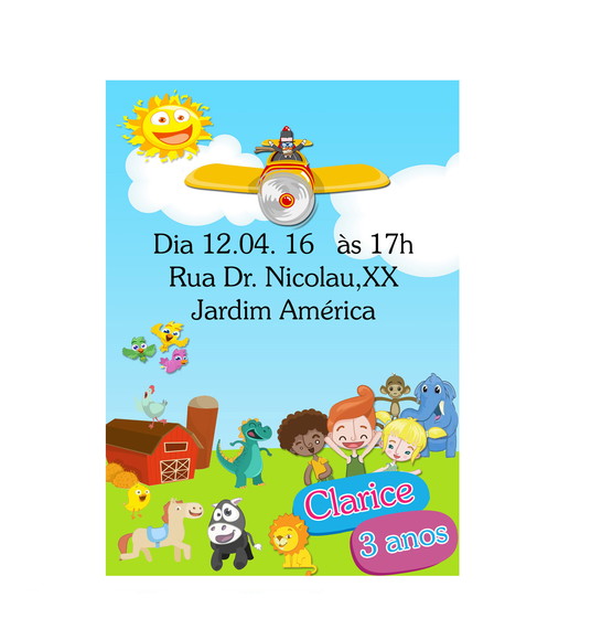 Convite Digital Bita e os Animais