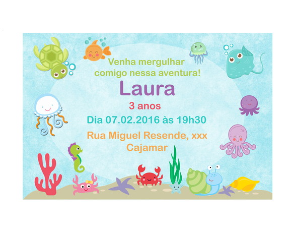 Convite Digital Fundo do Mar