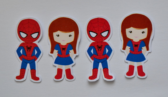 Apliques Homem Aranha e Menina Aranha