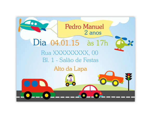 Convite Digital Meios de Transporte