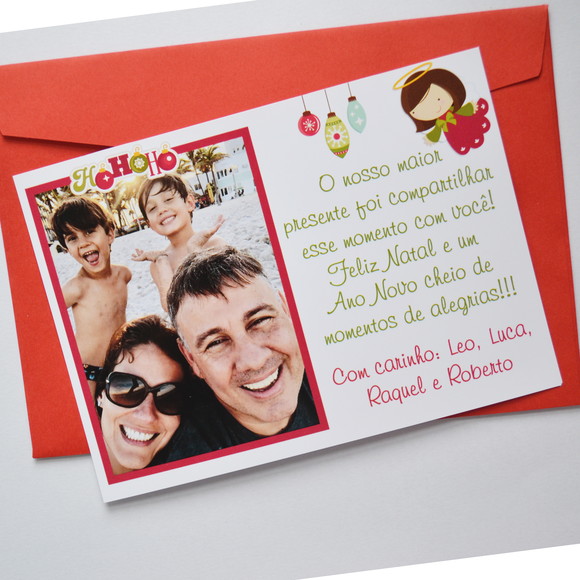 Cartão de Natal Personalizado com Foto
