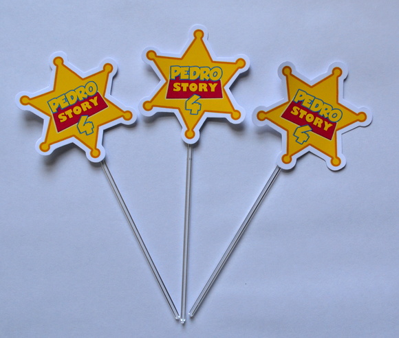 Topper de Doce personalizado Toy Story - 30 unidades