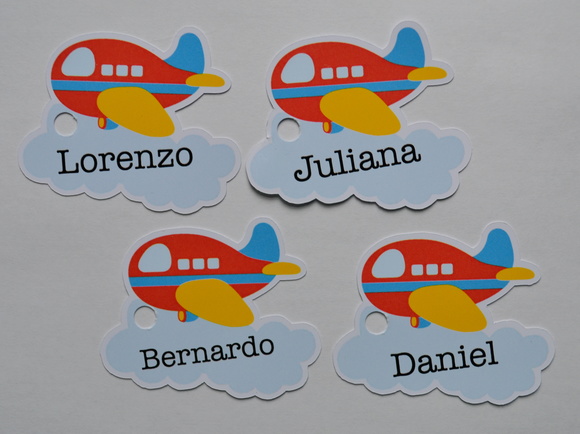 Tag Avião com Nome dos Convidados - Imagem 2