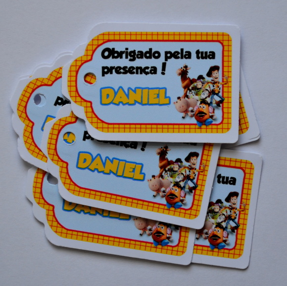 Tag lembrancinha Toy Story - 20 unidades
