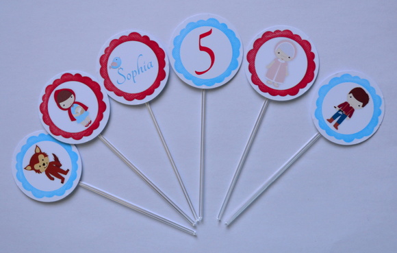 Topper p/ Doces Chapeuzinho Vermelho