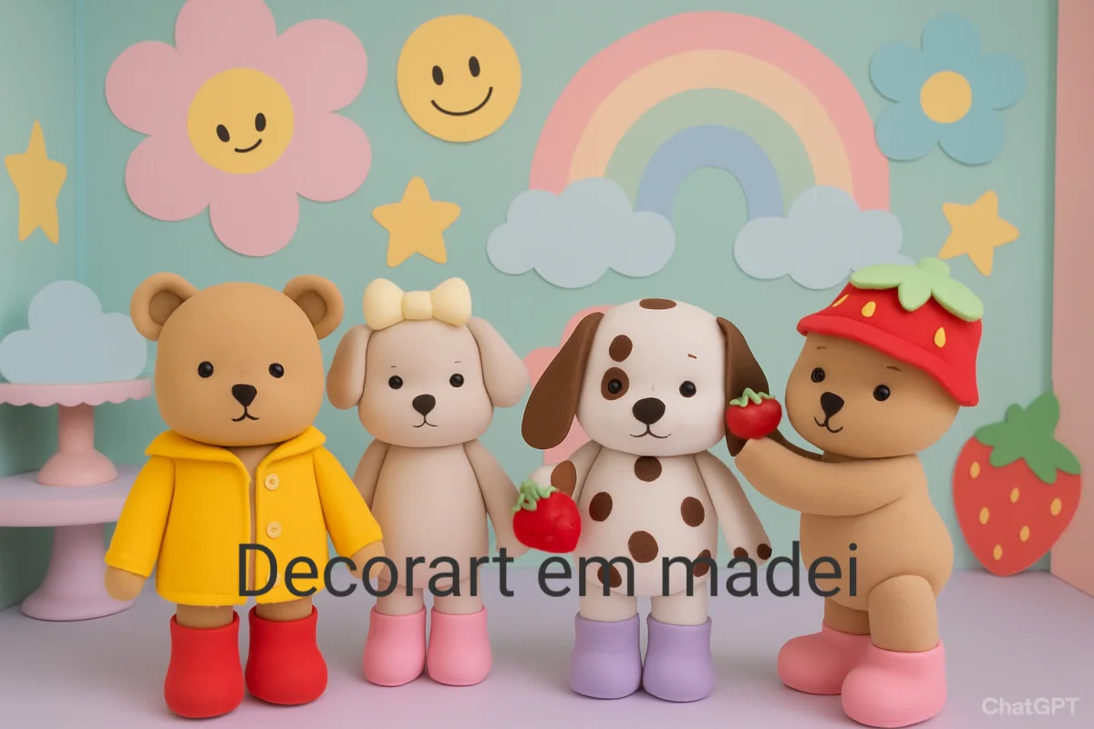 Bobbie Goods Bonecos Decoração festa em Feltro