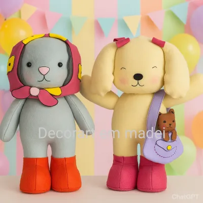 Bobbie Goods Bonecos Decoração festa em Feltro