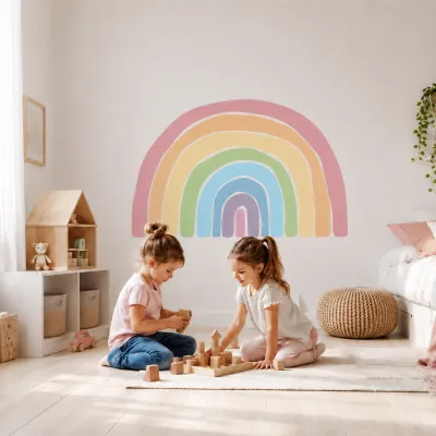 Adesivo de Parede Arco-Íris Infantil - Decoração Quarto Bebê - adesivo  de parede arco-íris boho