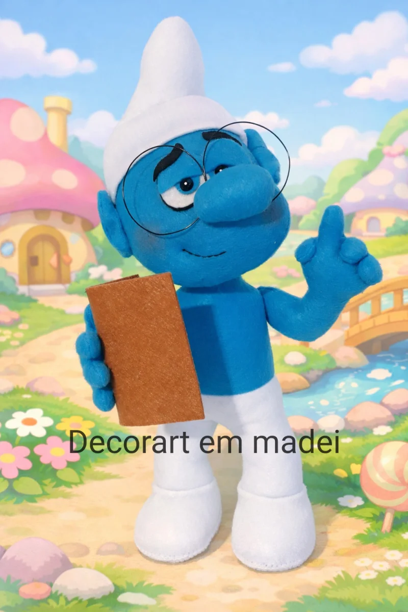 Smurfs Bonecos Decoração em Feltro - 5 Personagens - Imagem 2
