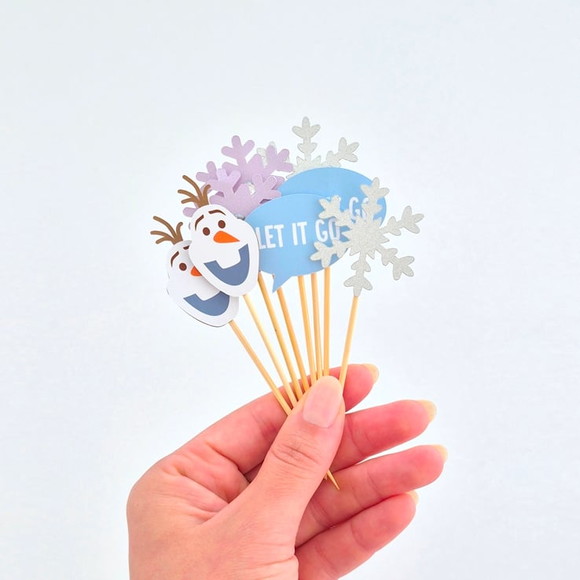 Toppers para Doces Tema Frozen (12 Un)