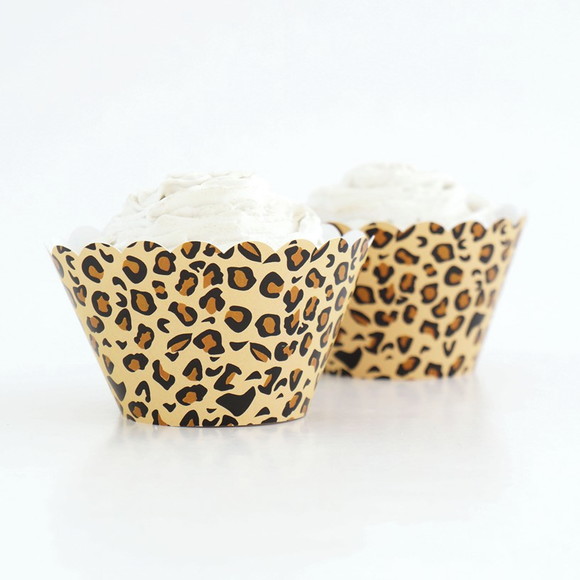 Wrapper Cupcake - Animal Print - Onça (12 Unidades)
