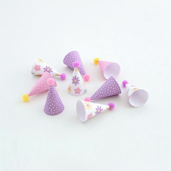 Miniatura Chapeuzinhos (12 Un.) - Flores e Borboletas