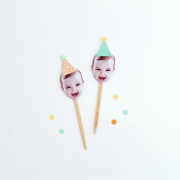 Topper Rostinho - Cores Candy (12 Un) - Imagem 3