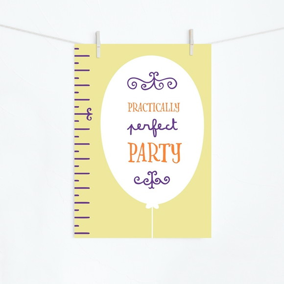Pôster Mary Poppins - Practicaly Perfect Party A4