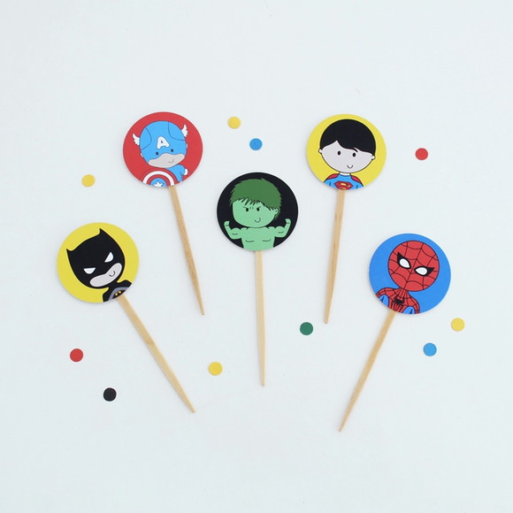 Toppers Super Heróis (12 Un)