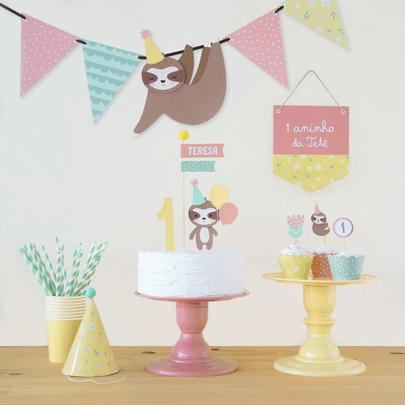 Kit Festa - Bicho Preguiça - Aniversário Infantil