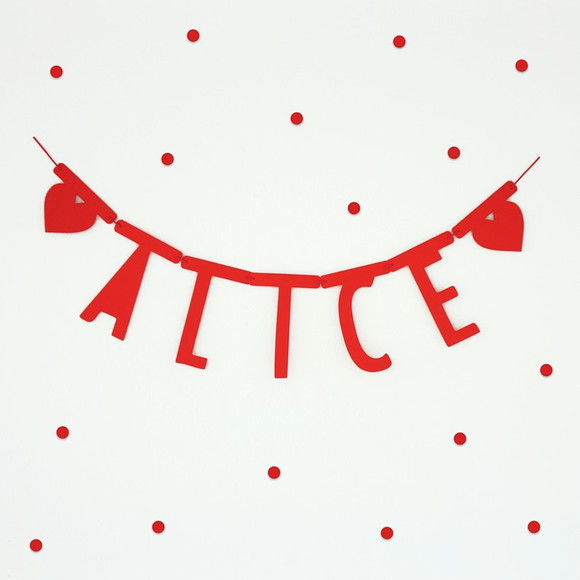 Letreiro de Papel com Nome - até 10 Letras