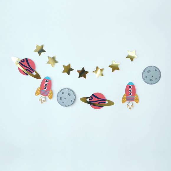 Varal Decorativo - Festa Astronautas