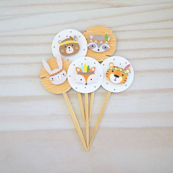 Toppers - Bichinhos do Bosque (12un.)