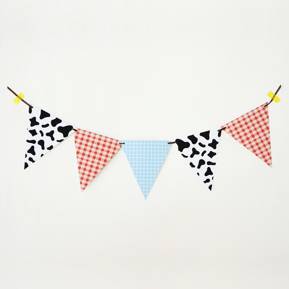 Bandeirola de Papel Estampada - Festa Fazendinha