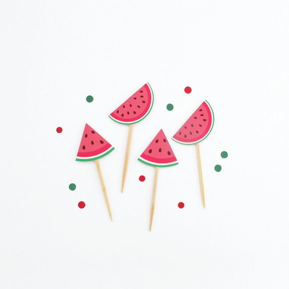 Topper para Doces - Festa Melancia (12 Un)