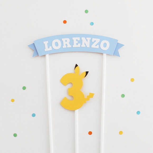 Topo para Bolo - Pokémon - Azul