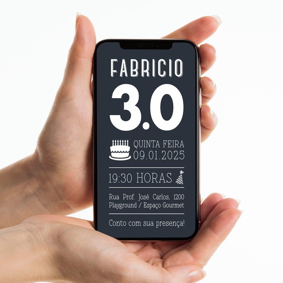 Convite Digital | Aniversário 30 Anos