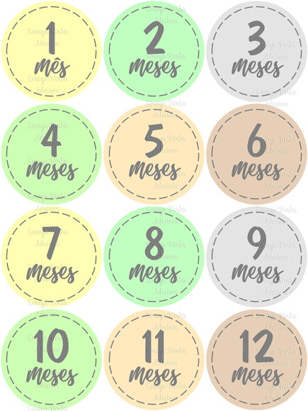 Kit de Adesivo para Body Mesversario Cores - Imagem 2