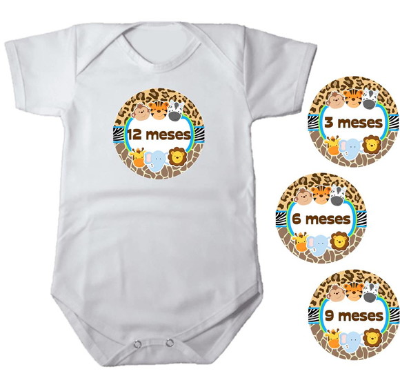 Adesivo Mêsversário Safari