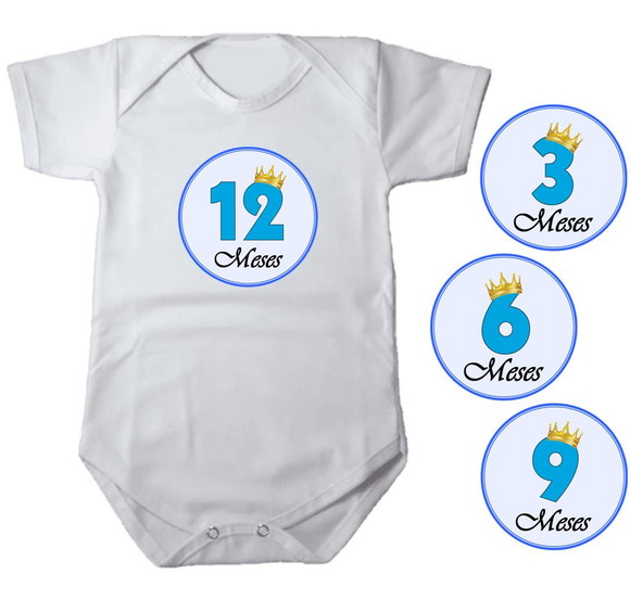 Kit de Adesivo Mêsversário Coroa Principe