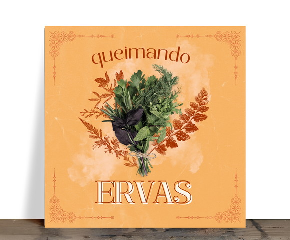 Azulejo Decorativo Vintage Queimando Ervas 15x15 Cerâmica
