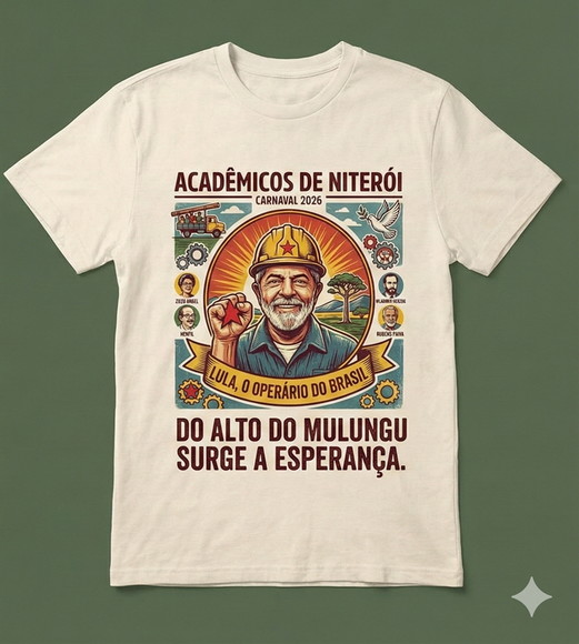 Camiseta Lula Carnaval 2026 - o Operário do Brasil