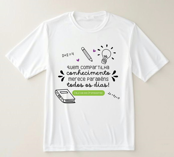 Camiseta Dia dos Professores - Compartilhar Conhecimento