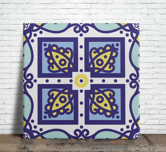 Azulejo Decorativo 15x15 Estilo Português com Suporte