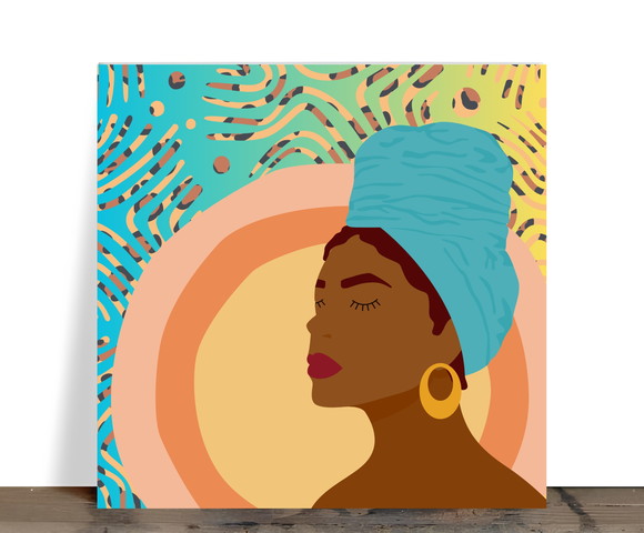 Azulejo Decorativo Afro 15x15 cm com Suporte