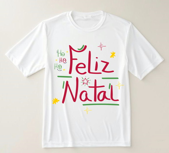 Camiseta Ho Ho Ho Feliz Natal