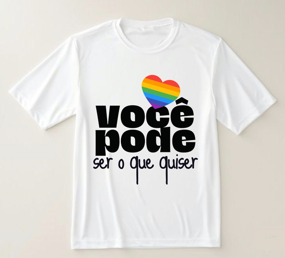 Camiseta Lgbtqia+ Você Pode Ser o Que Quiser Orgulho
