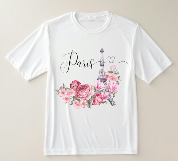 Camiseta Paris Torre Eiffel Floral