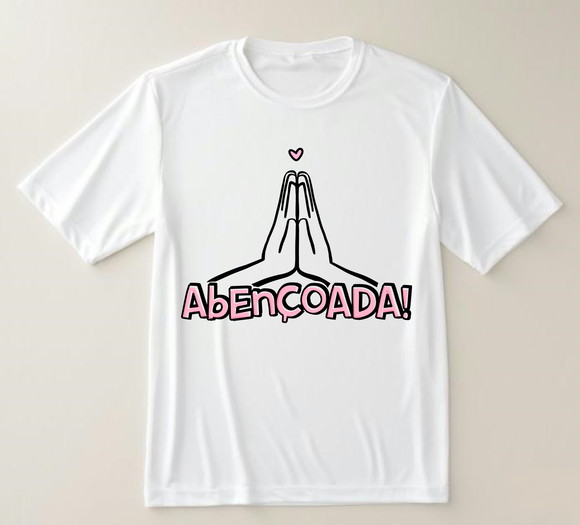 Camiseta Feminina Abençoada Estilo e Fé em Uma Só Peça