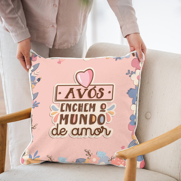 Almofada Avós Enchem o Mundo de Amor - Imagem 2